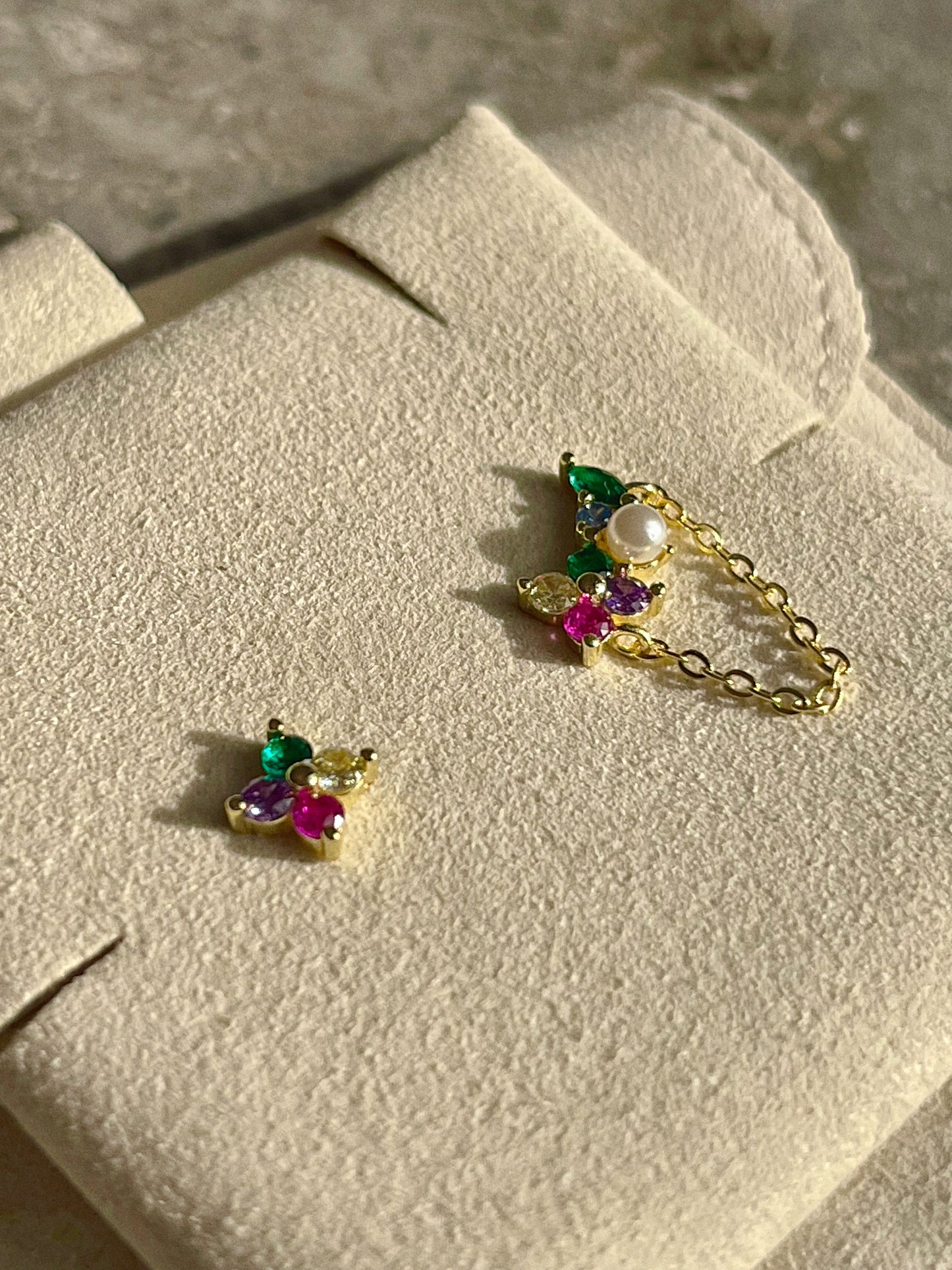 Iris stud earrings